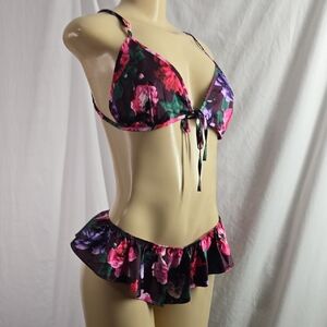 LaSenza Floral Satin Lingerie Set